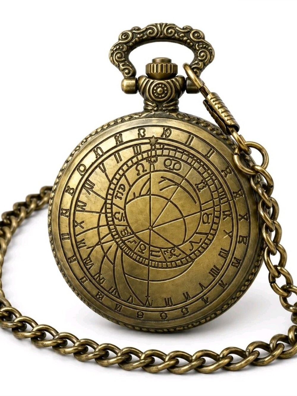 NIB ♋️ Invicta Men’s 47mm Bronze Celestial Zodiac Compass Pocket Watch 79022